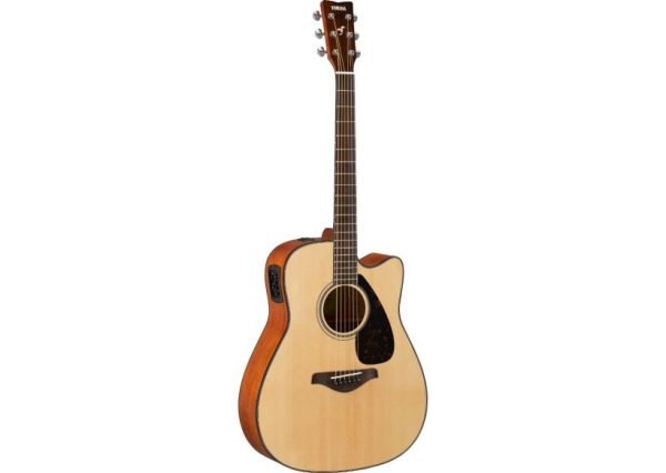 Yamaha FGX800C Solid Top Cutaway Acoustic-Electric Guitar, Dreadnought - Image 2