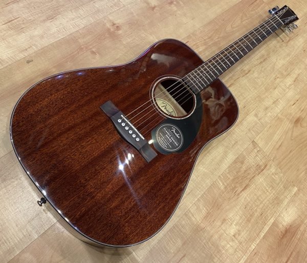 Fender CD-60S Solid Top Dreadnought Acoustic Guitar - All Mahogany Bundle with Hard Case,