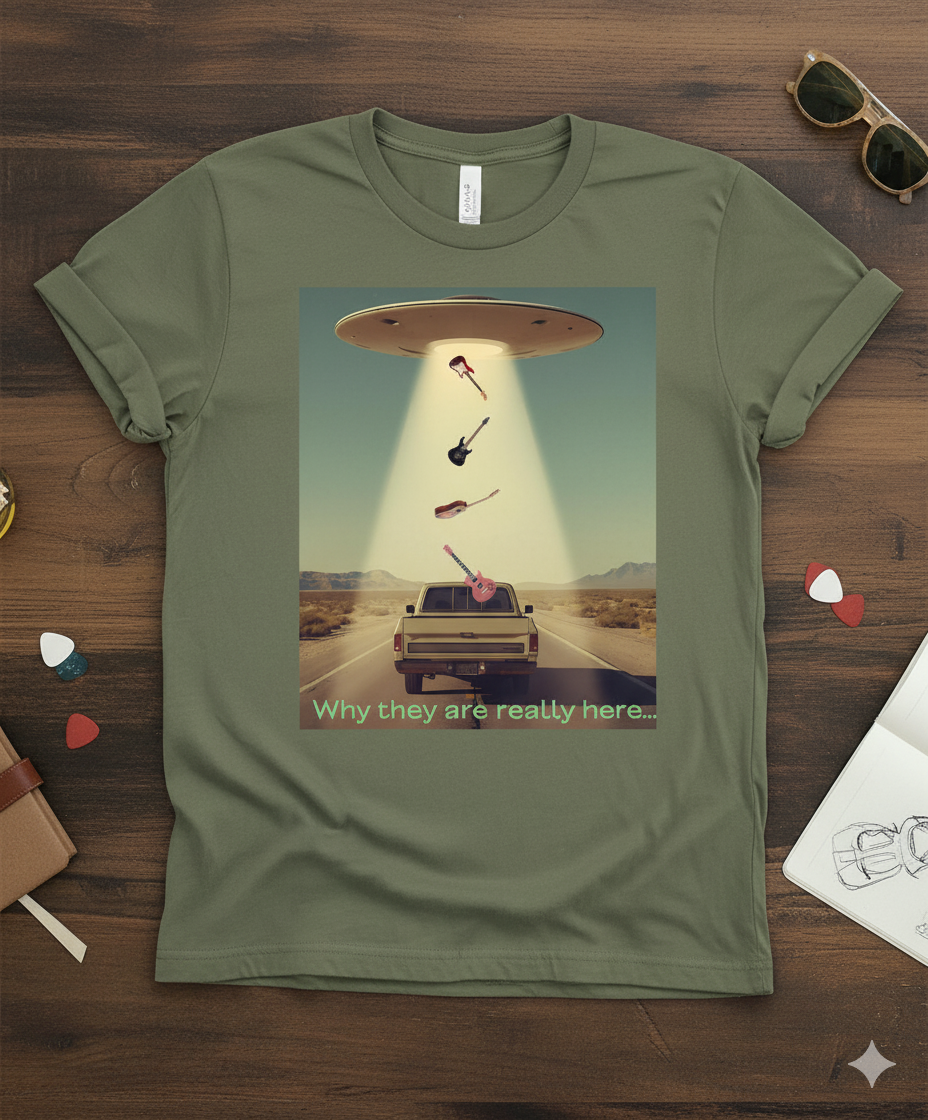 I want to believe in UFOs and guitars! Pefect Guitarist gift
