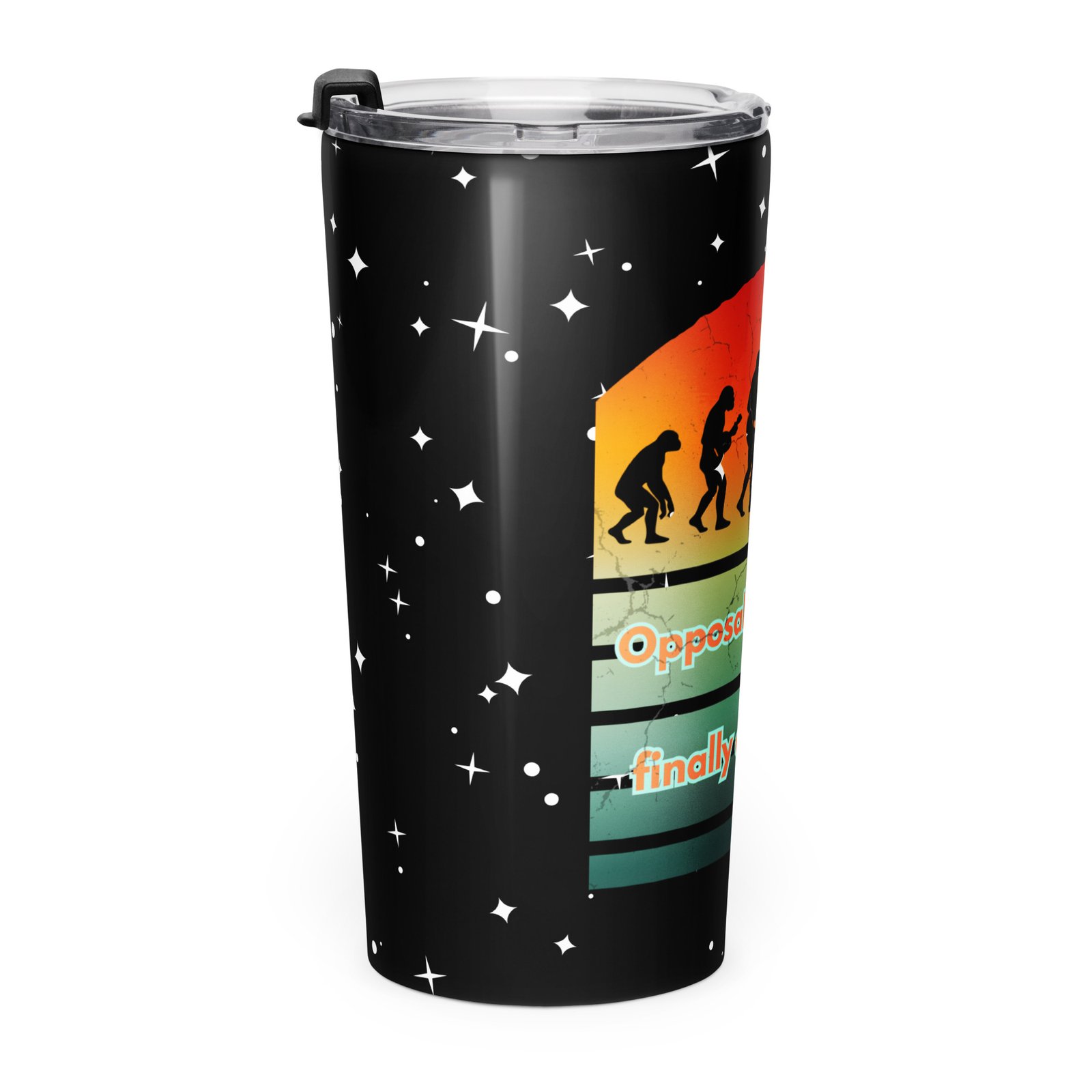 The Evolution of a Guitarist: From Ape to Amp! Trust the science! Tapered stainless steel tumbler - Image 4