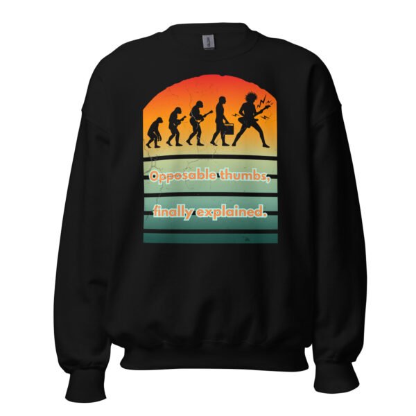 The Evolution of Awesome: From Ape to Amp! Trust the Science! Unisex Sweatshirt