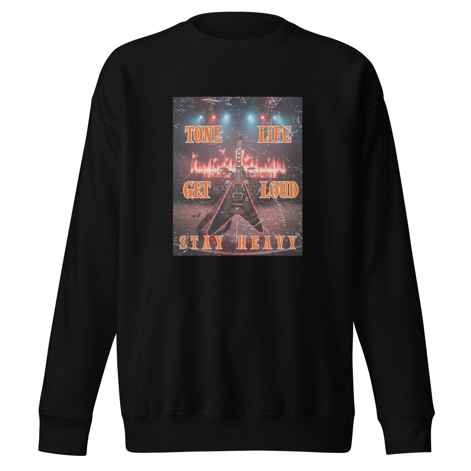 Tone life. Feel the power of the music, wear the lifestyle! Unisex Premium Sweatshirt - Image 4