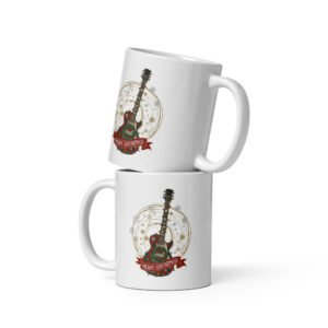 Rock Your (or their)  Mornings with "Merry Guitarmas!" Mug great Musical Gift!