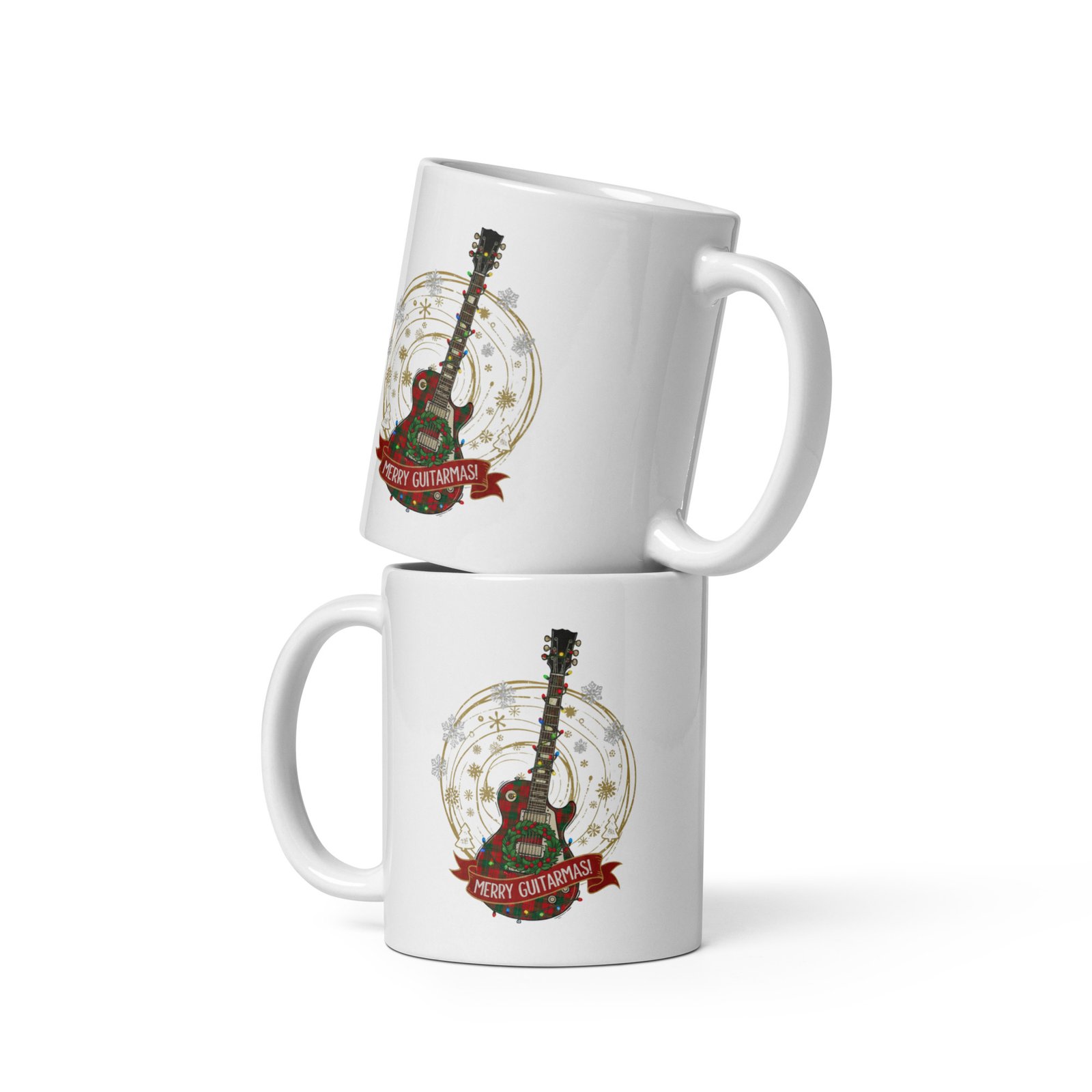 Rock Your (or their)  Mornings with "Merry Guitarmas!" Mug great Musical Gift!